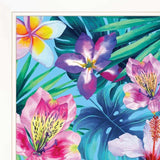 Tropical Flowers 2 White Framed Print Wall Art - Homeroots - Flyclothing LLC
