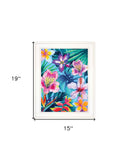 Tropical Flowers 2 White Framed Print Wall Art - Homeroots - Flyclothing LLC