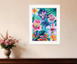 Tropical Flowers 2 White Framed Print Wall Art - Homeroots - Flyclothing LLC