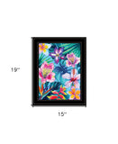 Tropical Flowers 3 Black Framed Print Wall Art - Homeroots - Flyclothing LLC