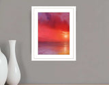 Sunset in Red 1 White Framed Print Wall Art - Homeroots - Flyclothing LLC