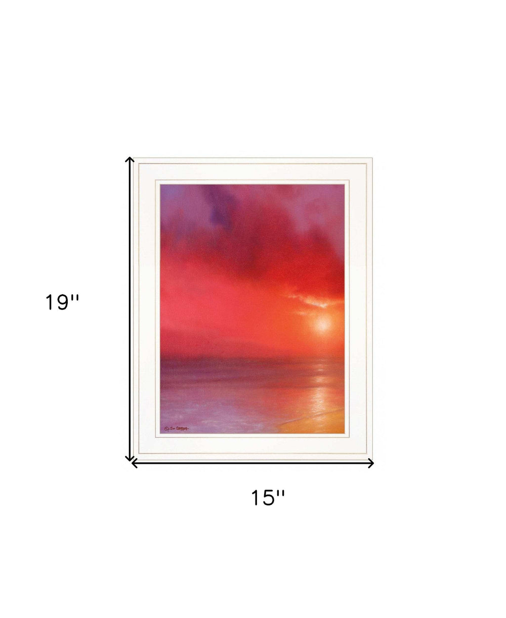 Sunset In Red 2 White Framed Print Wall Art - Homeroots - Flyclothing LLC