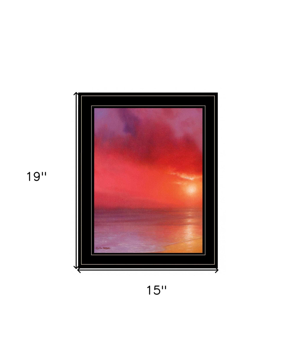 Sunset In Red 3 Black Framed Print Wall Art - Homeroots - Flyclothing LLC