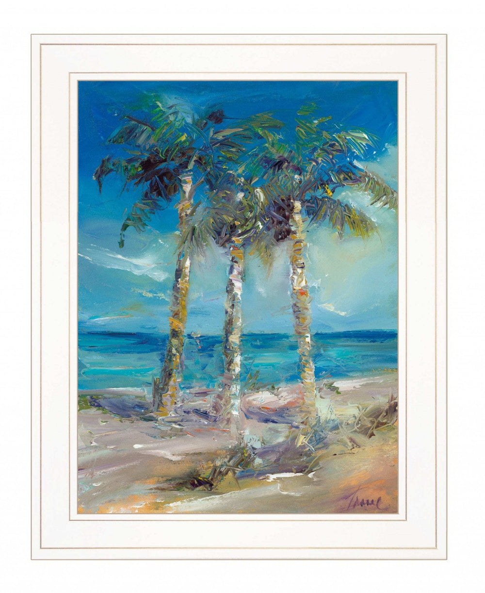 Threes Company 3 White Framed Print Wall Art - Homeroots - Flyclothing LLC