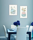 Set Of Two Floral Pumpkins 2 White Framed Print Wall Art - Homeroots - Flyclothing LLC