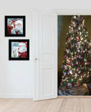 Set Of Two Santas Blessings Black Framed Print Wall Art - Homeroots - Flyclothing LLC