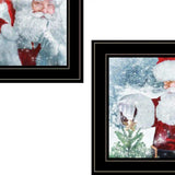 Set Of Two Santas Blessings Black Framed Print Wall Art - Homeroots - Flyclothing LLC