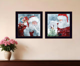 Set Of Two Santas Blessings 4 Black Framed Print Wall Art - Homeroots - Flyclothing LLC