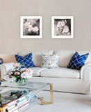 Set Of Two Noir Roses 1 White Framed Print Wall Art - Homeroots - Flyclothing LLC