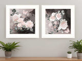 Set Of Two Noir Roses 1 White Framed Print Wall Art - Homeroots - Flyclothing LLC