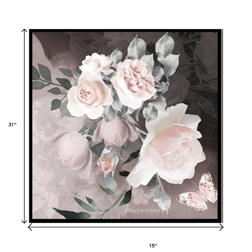 Set Of Two Noir Roses 3 Black Framed Print Wall Art - Homeroots - Flyclothing LLC