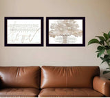 Set Of Two Love or In the Moment 2 Black Framed Print Wall Art - Homeroots - Flyclothing LLC