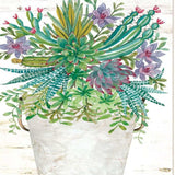 Set Of Two Succulents Dream and Believe White Framed Print Wall Art - Homeroots - Flyclothing LLC