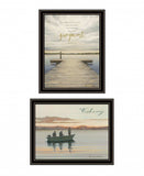 Set Of Two Lake Side Reprieve 1 Black Framed Print Wall Art - Homeroots - Flyclothing LLC