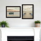 Set Of Two Lake Side Reprieve 1 Black Framed Print Wall Art - Homeroots - Flyclothing LLC