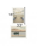 Set Of Two Lake Side Reprieve 2 White Framed Print Wall Art - Homeroots - Flyclothing LLC