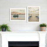 Set Of Two Lake Side Reprieve 2 White Framed Print Wall Art - Homeroots - Flyclothing LLC