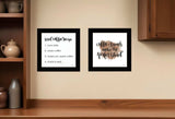 Set Of Two Coffee and Friends Recipe Black Framed Print Kitchen Wall Art - Homeroots - Flyclothing LLC