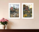 Set Of Two Farm Life White Framed Print Wall Art - Homeroots - Flyclothing LLC
