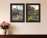 Set Of Two Farm Life Black Framed Print Wall Art - Homeroots - Flyclothing LLC