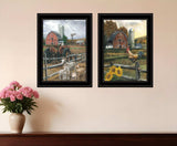 Set Of Two Farm Life Black Framed Print Wall Art - Homeroots - Flyclothing LLC