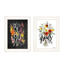 Set Of Two Love and Bloom White Framed Print Wall Art - Homeroots - Flyclothing LLC