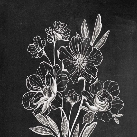 Set Of Two Black and White Flowers in Bloom White Framed Print Wall Art - Homeroots - Flyclothing LLC