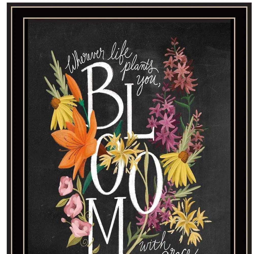 Set Of Two Love Grows Here Black Framed Print Wall Art - Homeroots - Flyclothing LLC