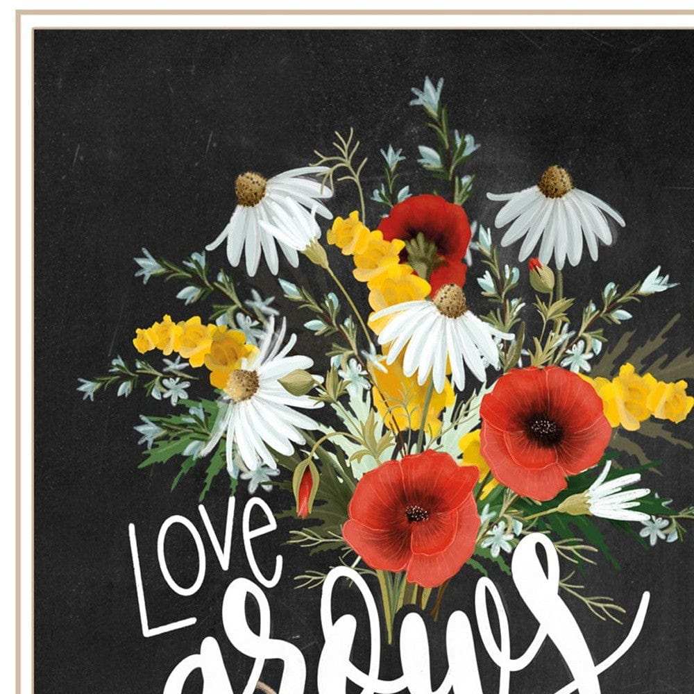 Set Of Two Love Grows Here White Framed Print Wall Art - Homeroots - Flyclothing LLC