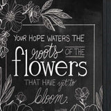 Set Of Two Vintage Chalkboard Blooms Black Framed Print Wall Art - Homeroots - Flyclothing LLC