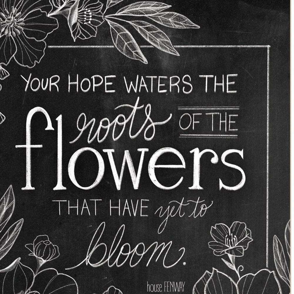 Set Of Two Vintage Chalkboard Blooms White Framed Print Wall Art - Homeroots - Flyclothing LLC