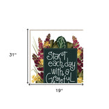 Set Of Two With Grateful Hearts White Framed Print Wall Art - Homeroots - Flyclothing LLC
