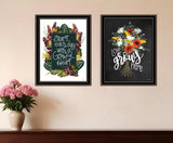Set Of Two With Grateful Hearts Black Framed Print Wall Art - Homeroots - Flyclothing LLC