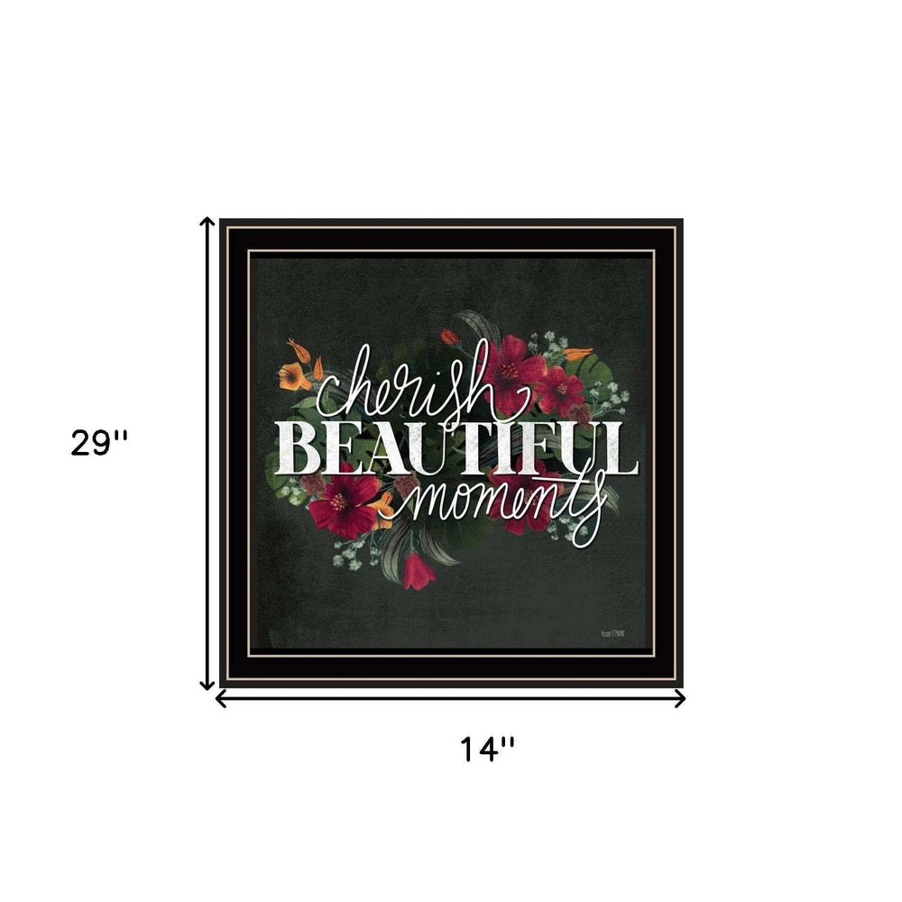 Set Of Two Cherish and Have Faith 2 Black Framed Print Wall Art - Homeroots - Flyclothing LLC