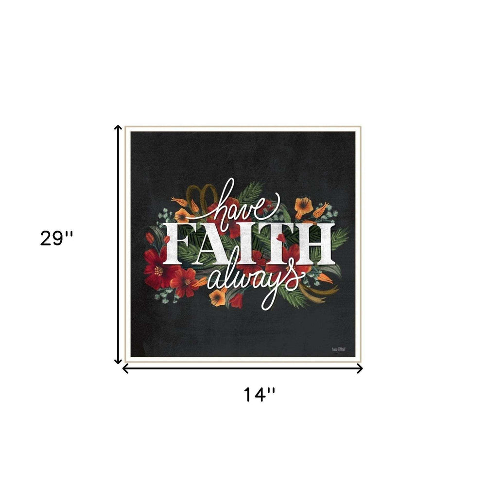 Set Of Two Cherish and Have Faith 3 White Framed Print Wall Art - Homeroots - Flyclothing LLC
