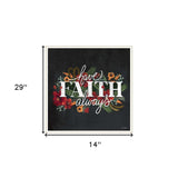 Set Of Two Cherish and Have Faith 3 White Framed Print Wall Art - Homeroots - Flyclothing LLC