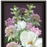 Set Of Two Lilac and Wild Plum Bouquet Black Framed Print Wall Art - Homeroots - Flyclothing LLC