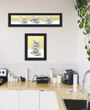 Set Of Two Teacups Black Framed Print Kitchen Wall Art - Homeroots - Flyclothing LLC