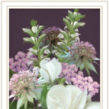 Set Of Two Lilac and Wild Plum Bouquet White Framed Print Wall Art - Homeroots - Flyclothing LLC