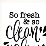 Set Of Two Clean or Shower Together White Framed Print Bathroom Wall Art - Homeroots - Flyclothing LLC