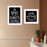 Set Of Two Wash Up White Framed Print Bathroom Wall Art - Homeroots - Flyclothing LLC