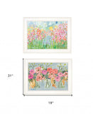 Set Of Two Garden Flowers II 2 White Framed Print Wall Art - Homeroots - Flyclothing LLC