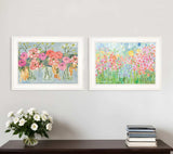 Set Of Two Garden Flowers II 2 White Framed Print Wall Art - Homeroots - Flyclothing LLC