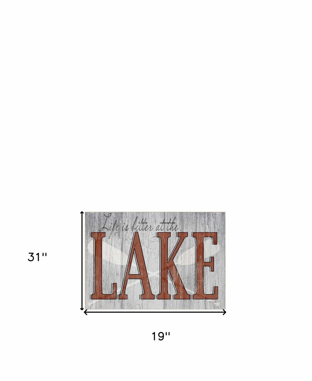 Set Of Two Lake Life is Better 1 White Framed Print Wall Art - Homeroots - Flyclothing LLC