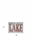 Set Of Two Lake Life is Better 1 White Framed Print Wall Art - Homeroots - Flyclothing LLC