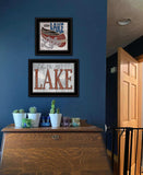 Set Of Two Lake Life is Better 2 Black Framed Print Wall Art - Homeroots - Flyclothing LLC