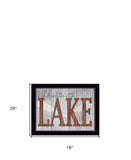 Set Of Two Lake Life is Better 3 Black Framed Print Wall Art - Homeroots - Flyclothing LLC