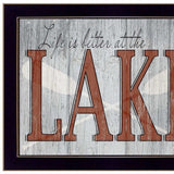 Set Of Two Lake Life is Better 3 Black Framed Print Wall Art - Homeroots - Flyclothing LLC