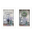 Set Of Two Love and Memories White Framed Print Wall Art - Homeroots - Flyclothing LLC