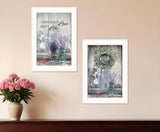 Set Of Two Love and Memories White Framed Print Wall Art - Homeroots - Flyclothing LLC